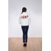 Embroidered coat "Luxurious Poppies" white